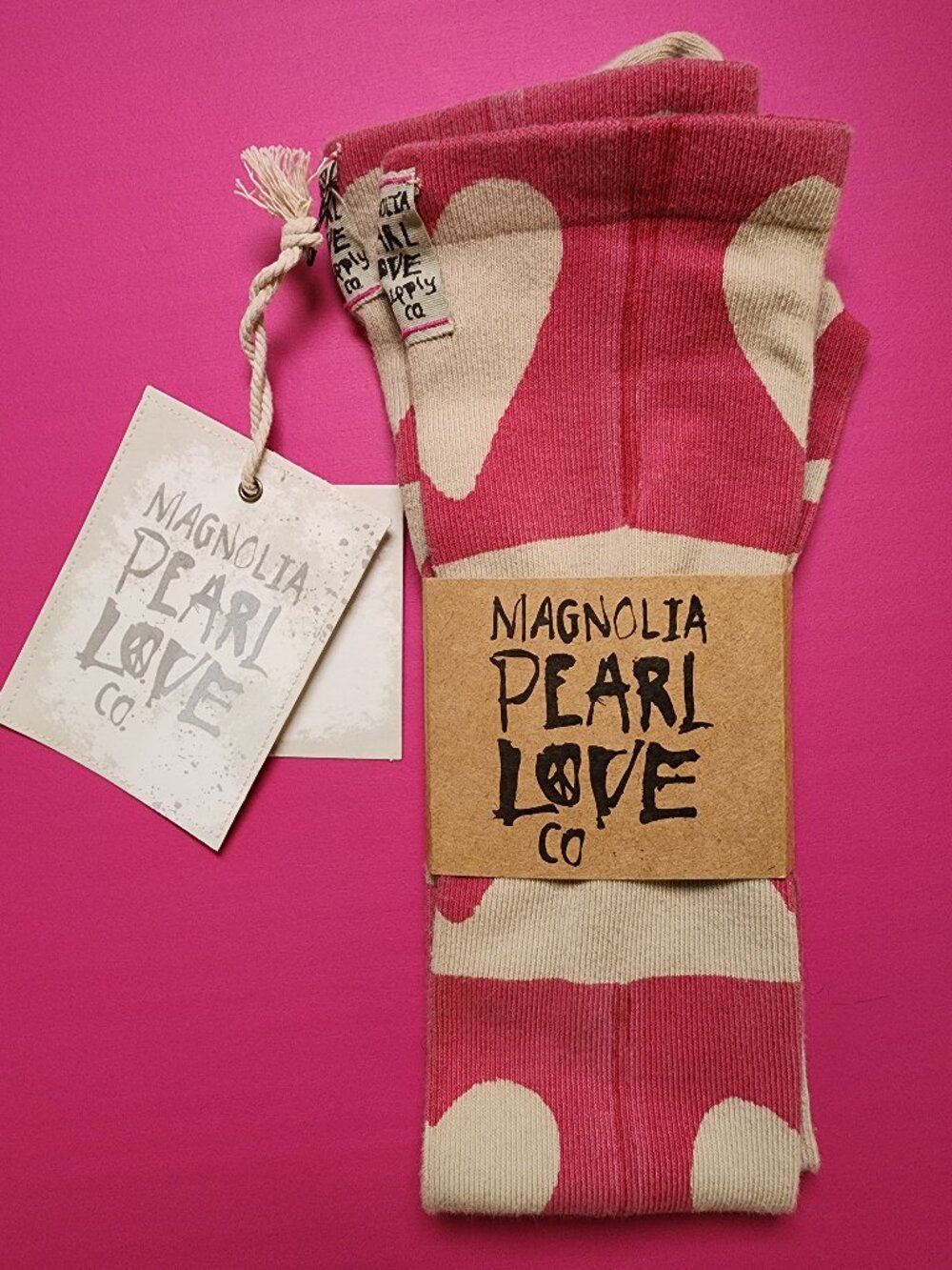 Magnolia Pearl Heart Socks - Queen Of Hearts Socks NWT